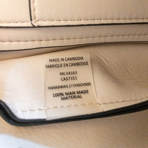 Calvin Klein Colorblock Faux Leather Backpack Purse – Black & Ivory | Modern Min - Picture 4 of 6